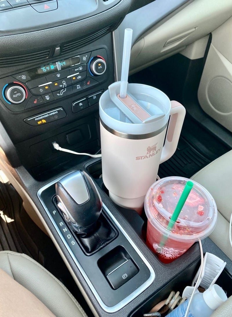 Stanley Quencher H2.0 FlowState Tumbler 40 OZ Rose Quartz Stainless Steel Vacuum Insulated with 3-Position Lid and Straw Perfect for Water Iced Tea Coffee On-the-Go Hydration Ideal Gift Stanley Cup