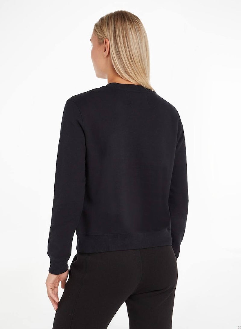 Calvin Klein Jeans Women's Sweatshirt - Sportswear - Cotton , Black