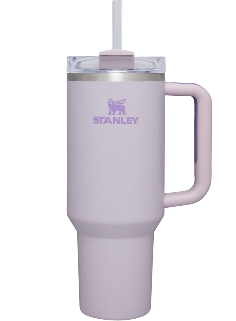 Stanley Quencher H2.0 FlowState 40 oz Stainless Steel Vacuum Insulated Tumbler with Advanced Lid & Reusable Straw - Orchid, Best for Water, Iced Tea, Coffee & Smoothies - Perfect Stanley Cup Gift