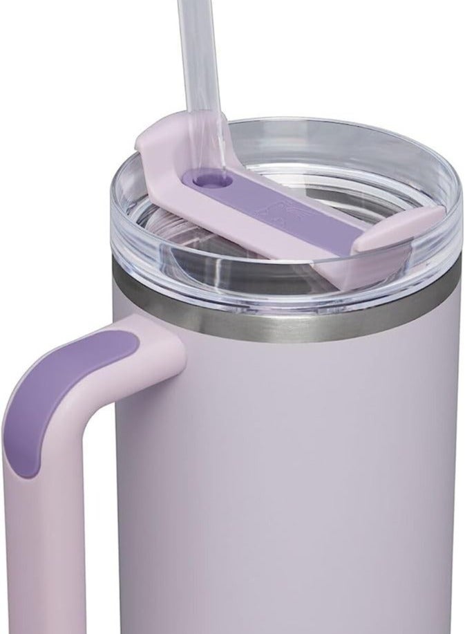 Stanley Quencher H2.0 FlowState 40 oz Stainless Steel Vacuum Insulated Tumbler with Advanced Lid & Reusable Straw - Orchid, Best for Water, Iced Tea, Coffee & Smoothies - Perfect Stanley Cup Gift