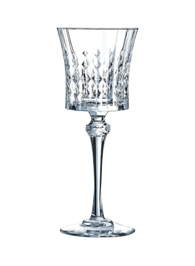 6-Piece Lady Diamond Stem Glass Set Clear 6x270ml