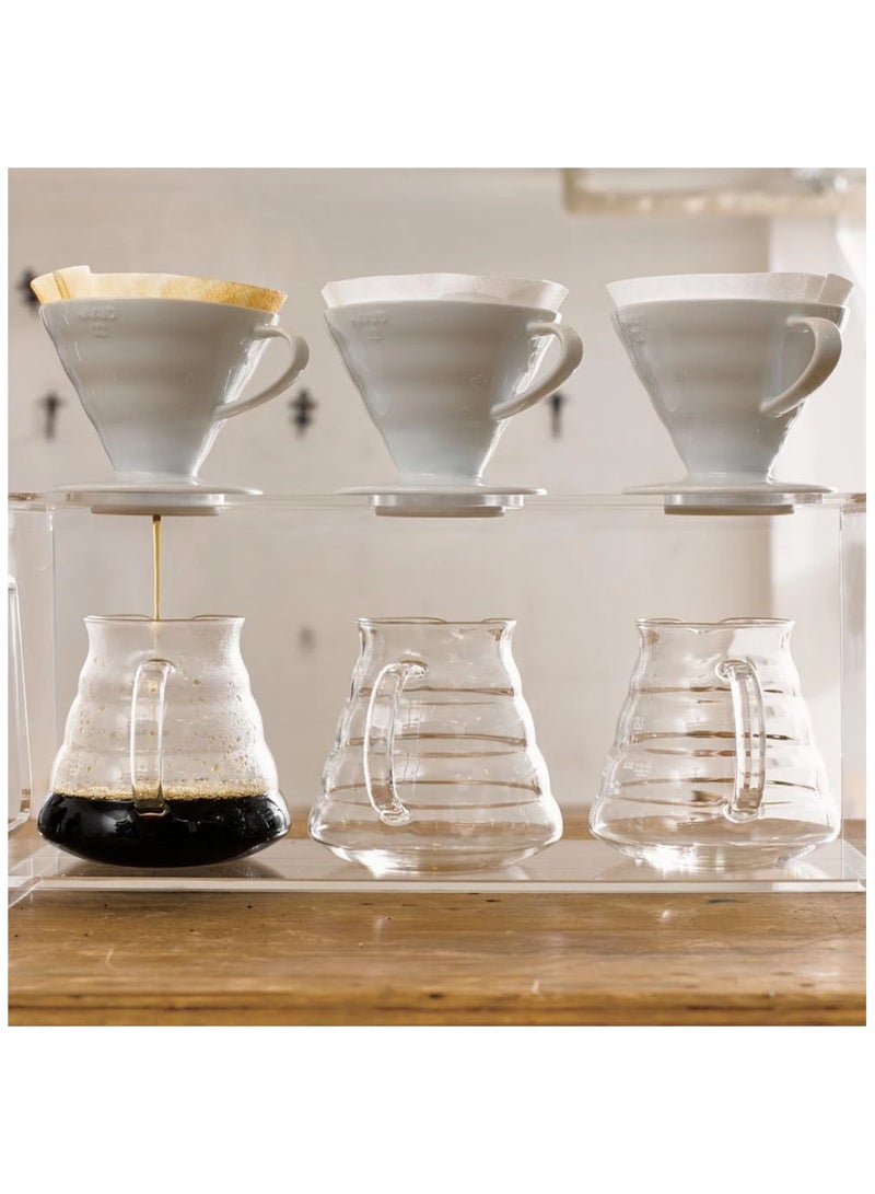 V60 Glass Range Coffee Server 02, 600 ml, Clear