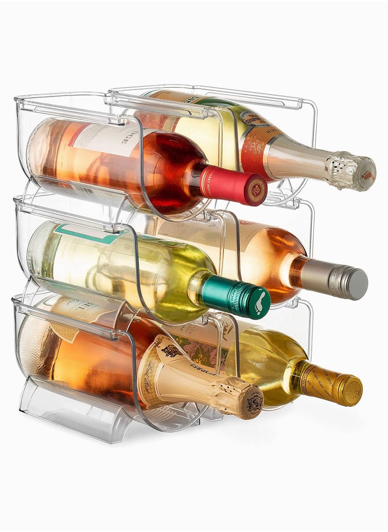 Bottle Holder, Organizer Holder, 1Pack Stackable Plastic Rack Storage for Fridge, Cabinet, Pantry, Kitchen Countertops