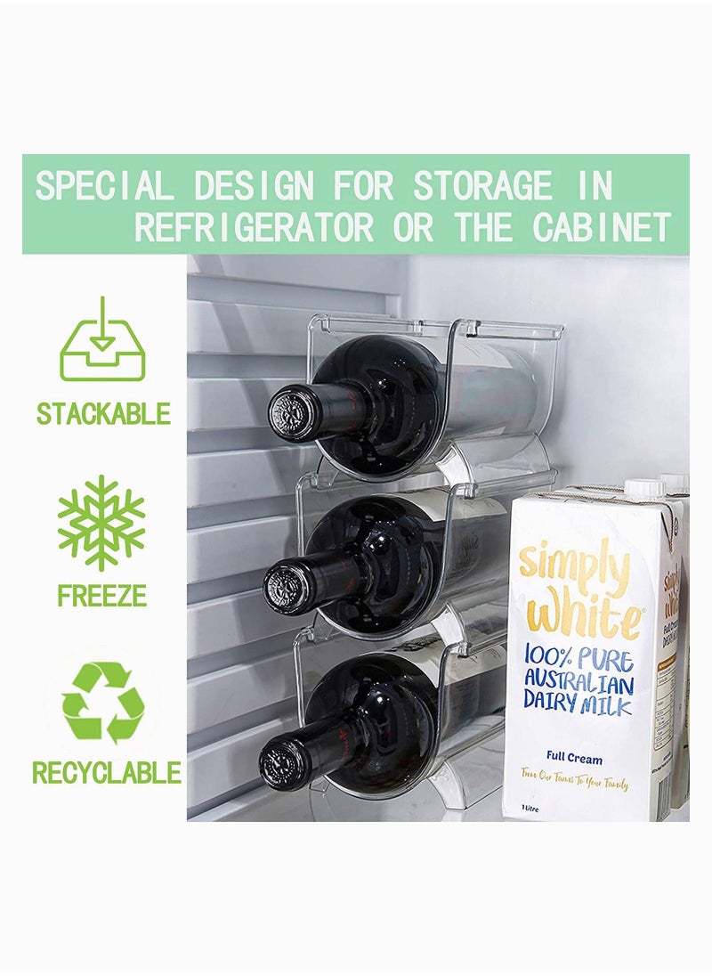 Bottle Holder, Organizer Holder, 1Pack Stackable Plastic Rack Storage for Fridge, Cabinet, Pantry, Kitchen Countertops