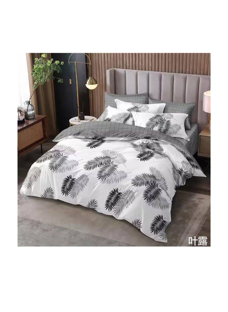 Single Size Duvet Cover Sets classic Pattern Bedding cover Set (1 Duvet Cover 160 * 210 CM +Fitted bed sheet 120x200 * 30CM +2 Pillowcases)