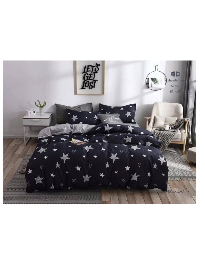 Single Size Duvet Cover Sets classic Pattern Bedding cover Set (1 Duvet Cover 160 * 210 CM +Fitted bed sheet 120x200 * 30CM +2 Pillowcases)