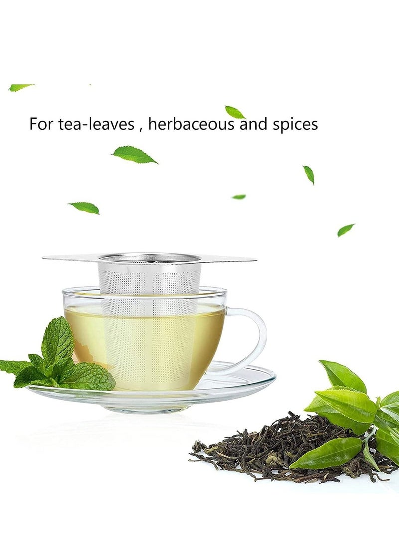 Tea Infuser Stainless Steel, Premium  Strainer with Two Handles and Large Capacity for Loose Leaf, Classic Metal Mesh Filter for Cups, Mugs, Teapots, and Coffee