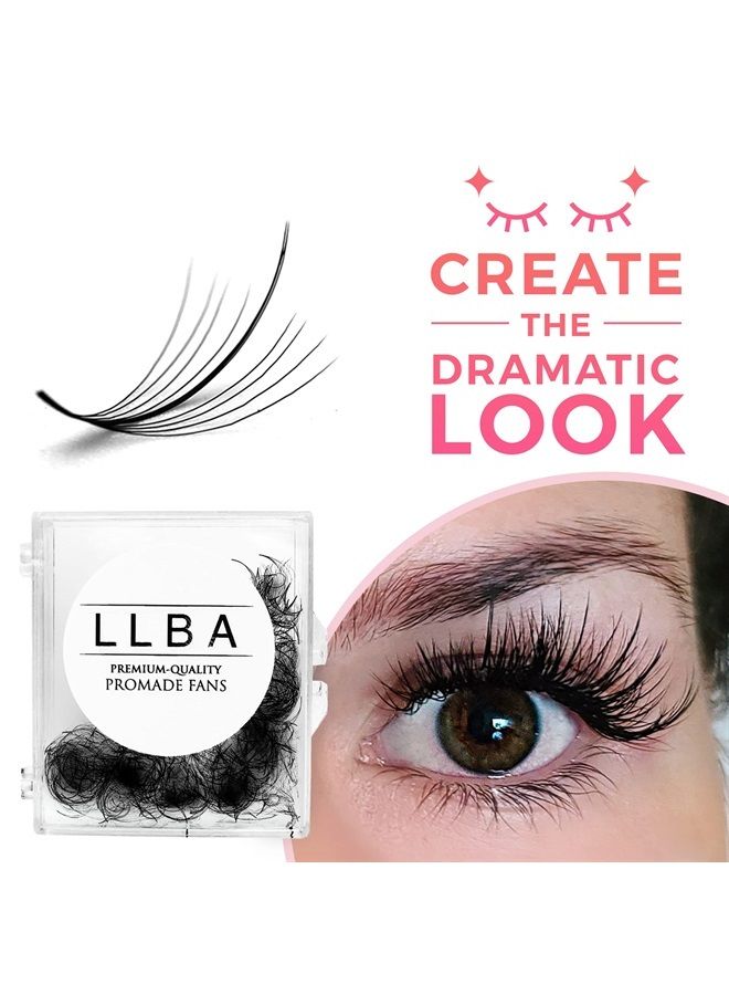 Promade Wispy Lash Extensions 9D 0.05, 100% Handmade Eyelashes Volume Fans, C Cc D Curls, 9-17 Mm Length, Long-Lasting, Easy Application (C 11 mm)