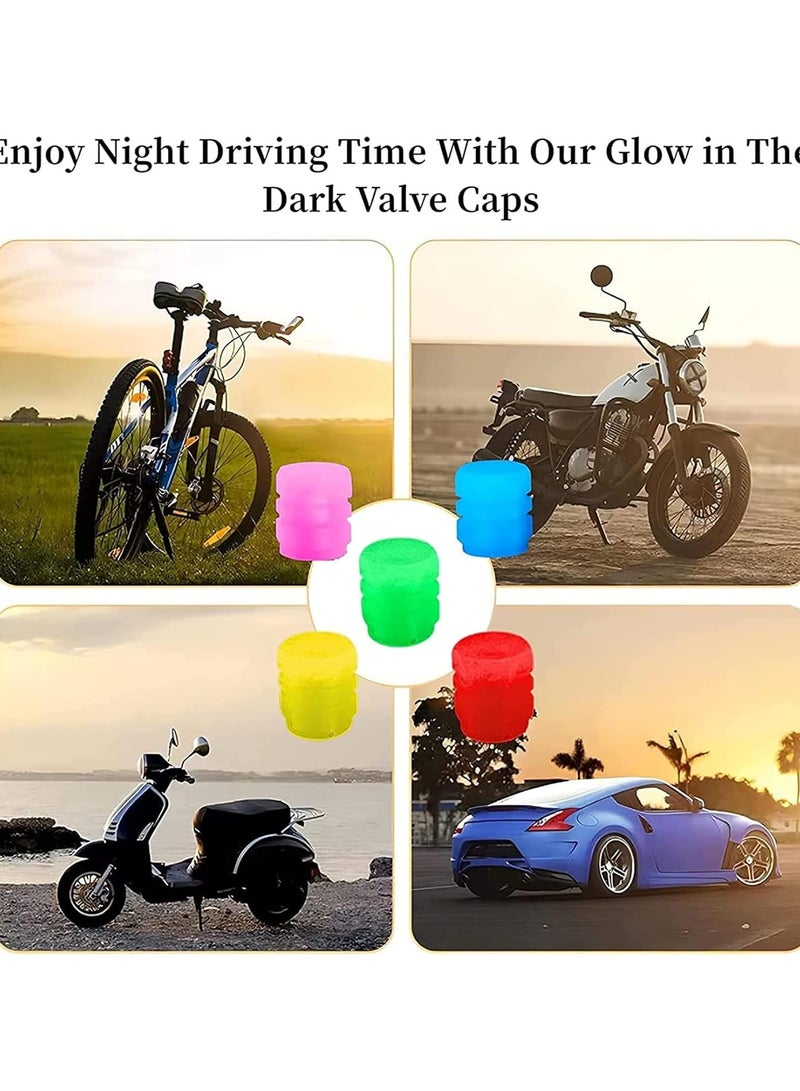 Car Tire Valve LED Lights - Enhance Visibility And Style  Easy Install For Cars Trucks Motorcycles  Universal Fit Valve Stem Caps