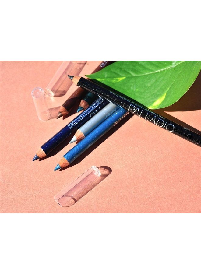 Glitter Eyeliner Pencil Longlasting Creamy Cosmetic Pencil Shimmer Eye Liner Buttery Smooth Tip Professional Makeup Glittery Pencil Sharpenable, Brown Sparkle