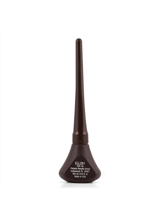 Liquid Eyeliner, Highly Pigmented and Waterproof Eyeliner, For Intense Eye Definition, Smear-proof Eyeliner Liquid, Includes Easy Grip Wand and Felt Tip Eyeliner Applicator, Black Brown
