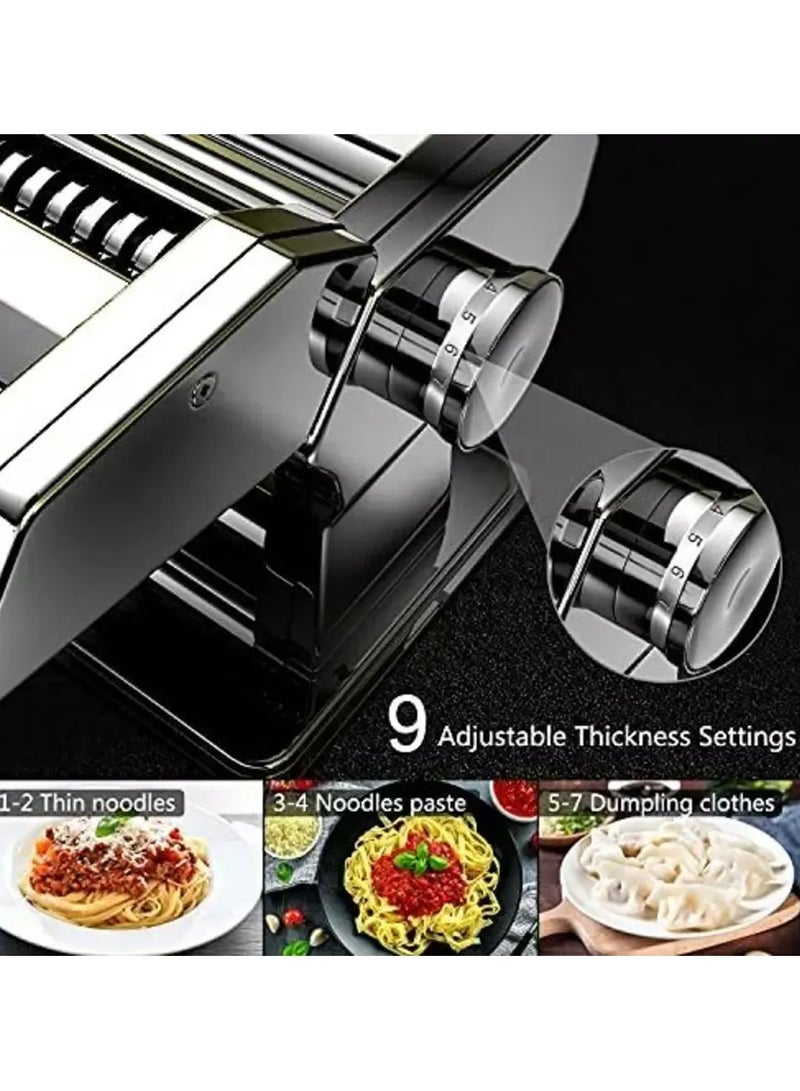 Pasta Maker Machine, Homemade Stainless Steel Manual Roller Pasta Maker WithPasta Maker Machine, Homemade Stainless Steel Manual Roller Pasta Maker