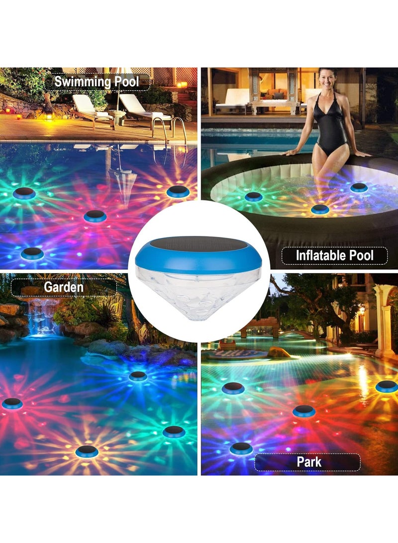 Solar Floating Pool Lights,Solar Pool Lights with RGB Color Changing Waterproof Floating Pool Lights for Pool Accessories,Outdoor LED Pool Lights That Float for Pool,Pond,Hot tub-2Pcs