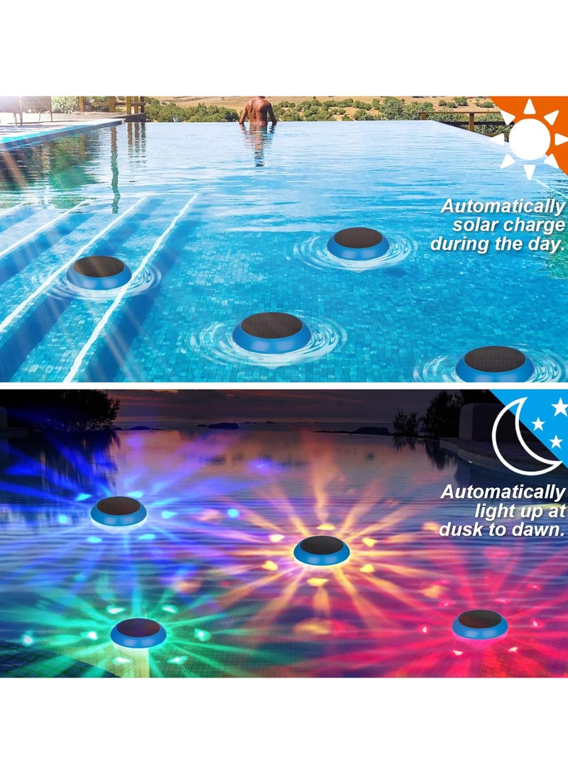 Solar Floating Pool Lights,Solar Pool Lights with RGB Color Changing Waterproof Floating Pool Lights for Pool Accessories,Outdoor LED Pool Lights That Float for Pool,Pond,Hot tub-2Pcs