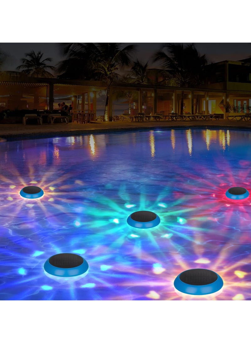 Solar Floating Pool Lights,Solar Pool Lights with RGB Color Changing Waterproof Floating Pool Lights for Pool Accessories,Outdoor LED Pool Lights That Float for Pool,Pond,Hot tub-2Pcs