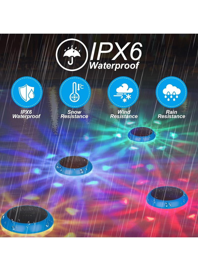 Solar Floating Pool Lights,Solar Pool Lights with RGB Color Changing Waterproof Floating Pool Lights for Pool Accessories,Outdoor LED Pool Lights That Float for Pool,Pond,Hot tub-2Pcs