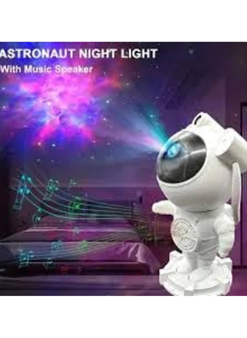 Star Night Light Projector, Music Bluetooth Speaker, Spaceman Astronaut Galaxy, Timer, Remote Control,360 Rotation Head, Nebula Starry Sky Moon Multi-Projection, Sleeping Lamp, Game Room Gift