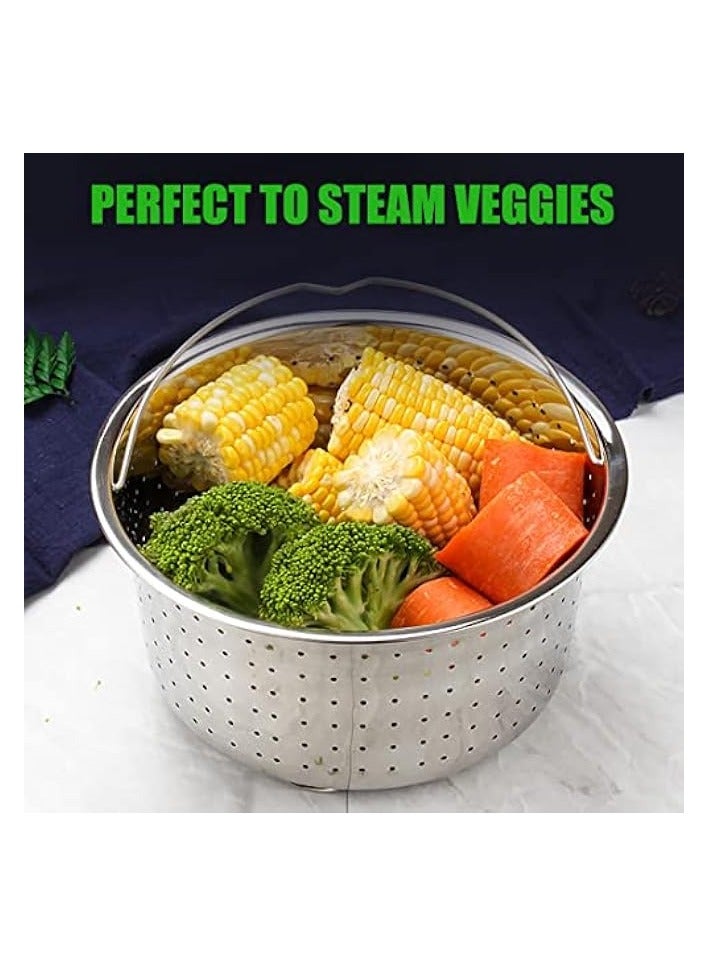 Stainless Steel Steam Basket, 304 Stainless Steel Rice Cooker Steam Pot Pressure Cooker Anti-Scald Steamer