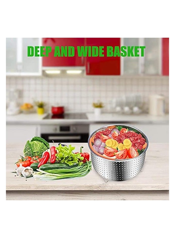 Stainless Steel Steam Basket, 304 Stainless Steel Rice Cooker Steam Pot Pressure Cooker Anti-Scald Steamer