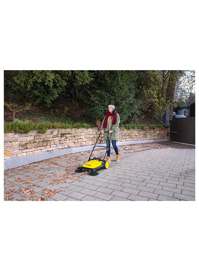 Push Sweeper S4 Twin for Year-Round Applications On Smaller And Narrower Areas Yellow & Black