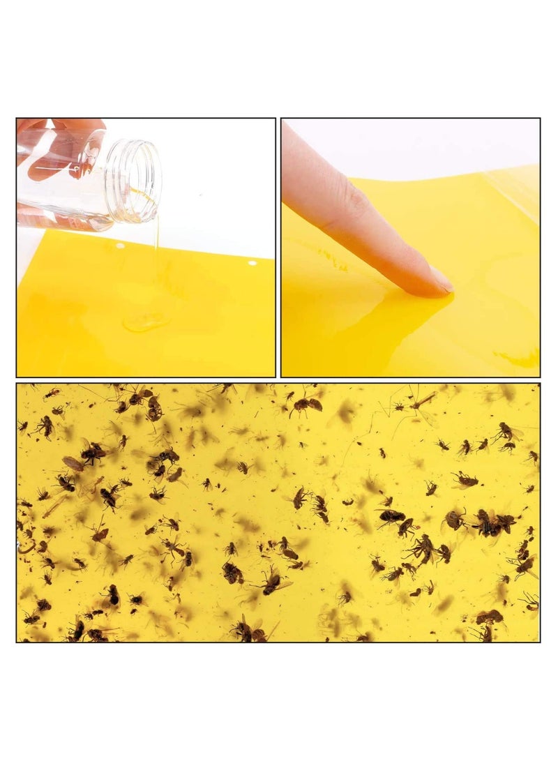 Dual-Sided Yellow Gnat Traps 20-Pack Effective Fruit Fly and Fungus Gnat Killer for Indoor and Outdoor Use with Twist Ties