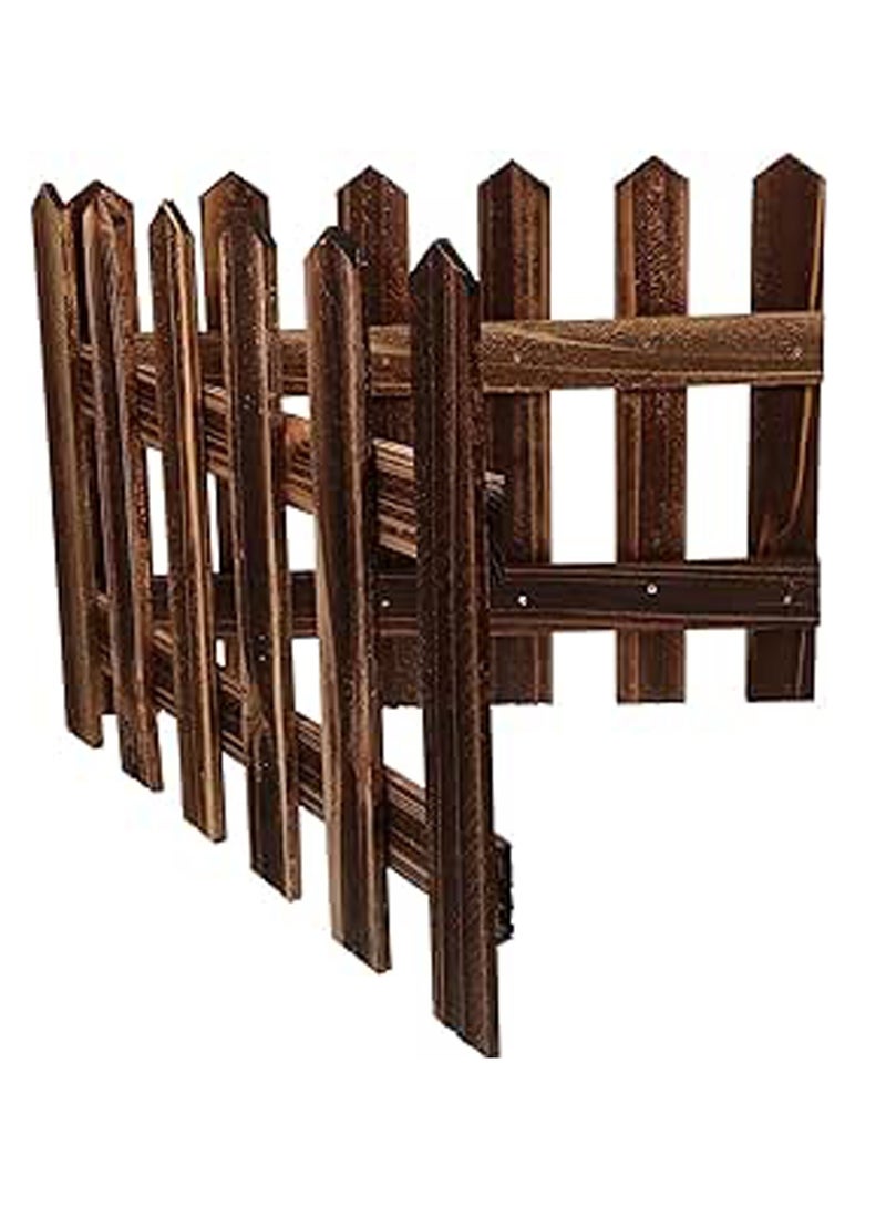 Wooden Fence Border Wood Garden Border Partition Wall Landscaping Garden Edging Panels Decorative Garden Border Garden Fence Panels Wooden Picket Fence