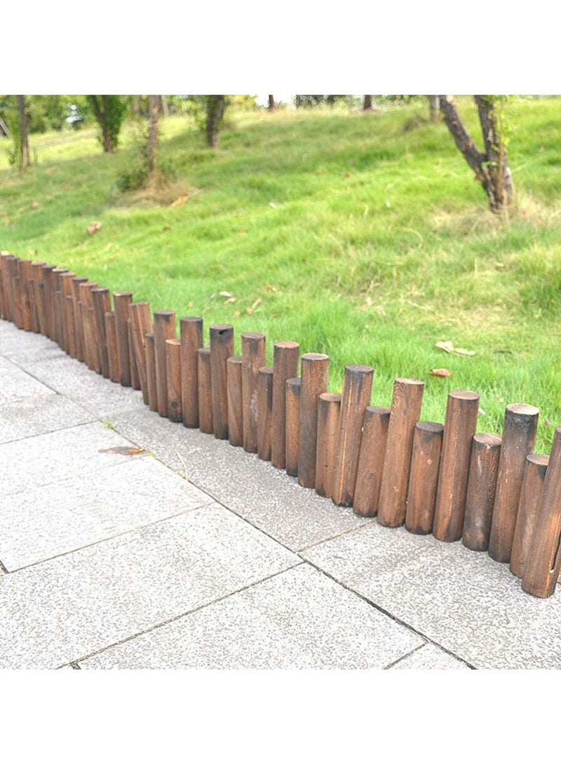 Wooden Garden Border Wooden Fence Landsacping Interlocking Outdoor Lawn Beautiful Wooden Border Create a Beautifull and Functional Border for your Garden