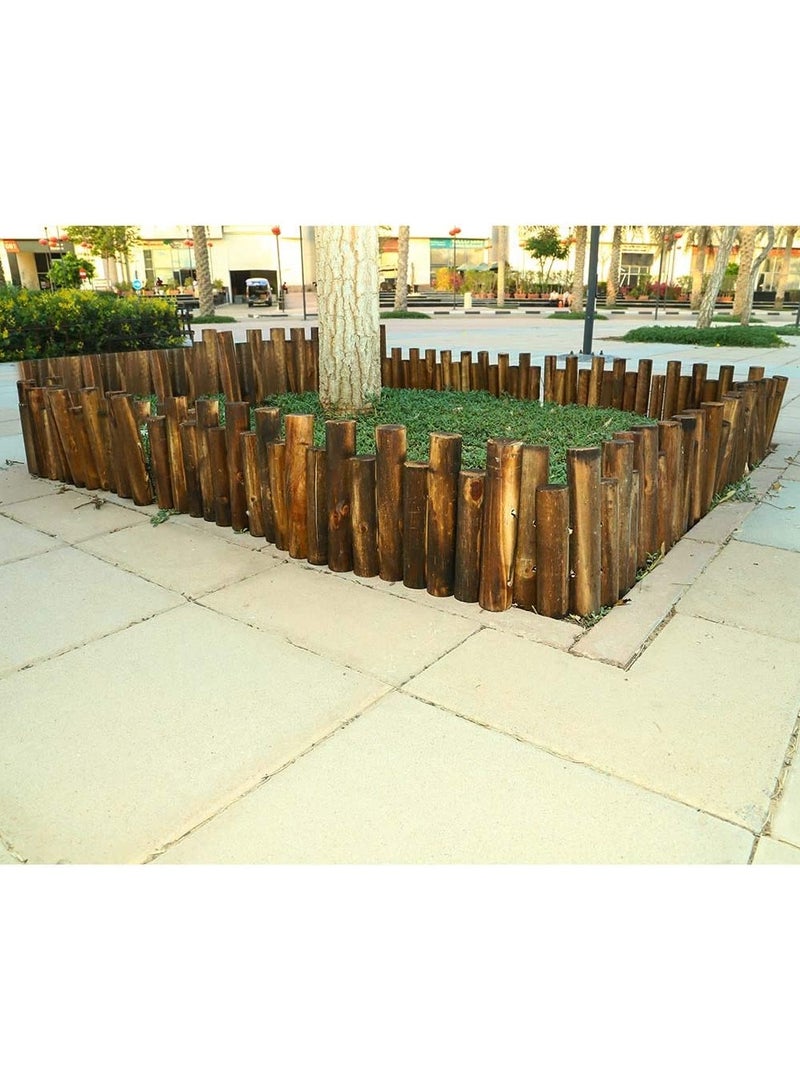 Wooden Garden Border Wooden Fence Landsacping Interlocking Outdoor Lawn Beautiful Wooden Border Create a Beautifull and Functional Border for your Garden