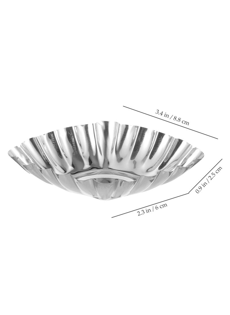 20pcs Cake Cup Kitchen Things, Kitchen Stuff Stainless Steel Molds Egg Tart Making Molds Egg Tart Molds Mold Diy Tart Molds Tart Supply Household Muffin Cup Picnic Supplies