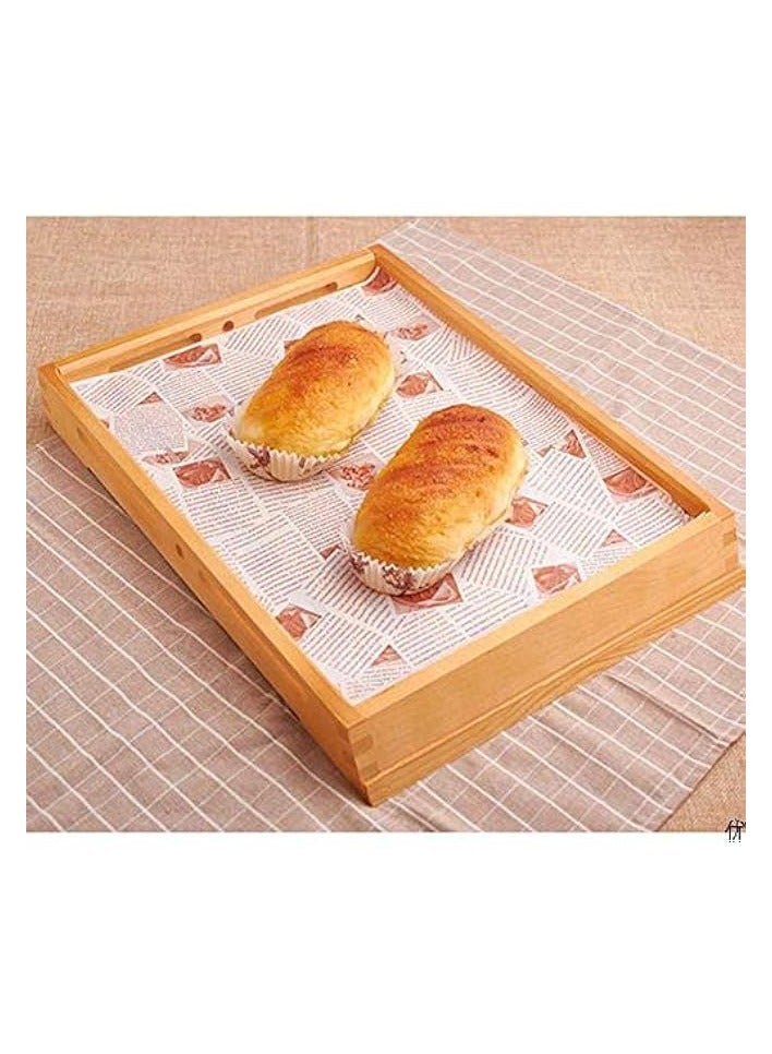 100 Pcs Wax Baking Papers Disposable Oilproof Greaseproof Paper Sheets Square Food Packaging Wax Paper Food Tray