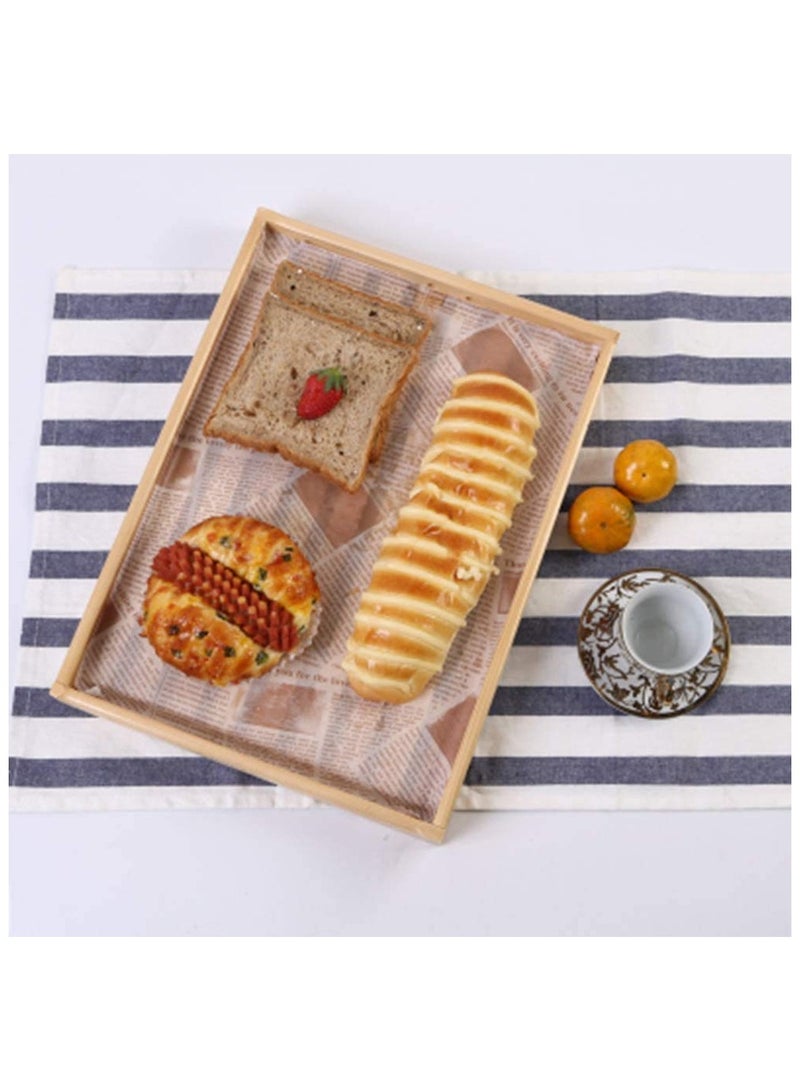 100 Pcs Wax Baking Papers Disposable Oilproof Greaseproof Paper Sheets Square Food Packaging Wax Paper Food Tray