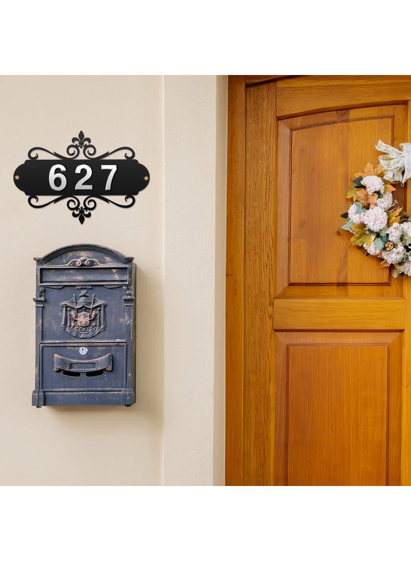 House Numbers For Outside Metal Home Address Number Sign House Address Plaques Metal Address Sign Mailbox Number Personalized Address Signs For House Home Hotel Office Garden Decorative Wall Plaque