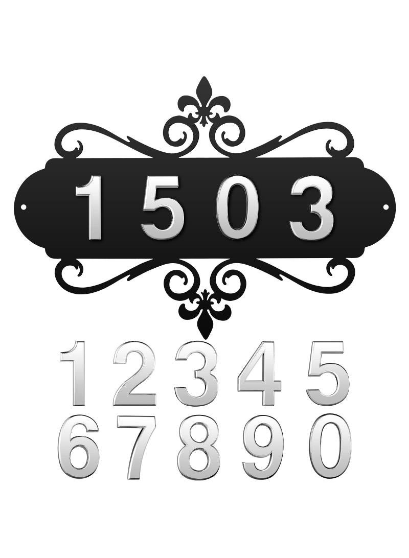 House Numbers For Outside Metal Home Address Number Sign House Address Plaques Metal Address Sign Mailbox Number Personalized Address Signs For House Home Hotel Office Garden Decorative Wall Plaque