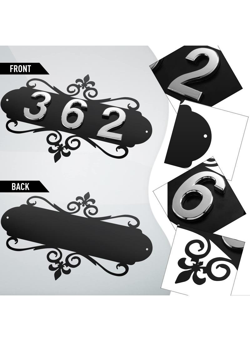 House Numbers For Outside Metal Home Address Number Sign House Address Plaques Metal Address Sign Mailbox Number Personalized Address Signs For House Home Hotel Office Garden Decorative Wall Plaque