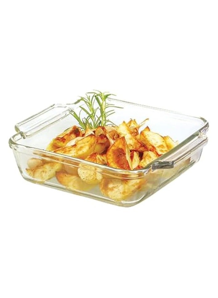 Basics Square Baking Dish, 2.0 Litre Tempered Glass