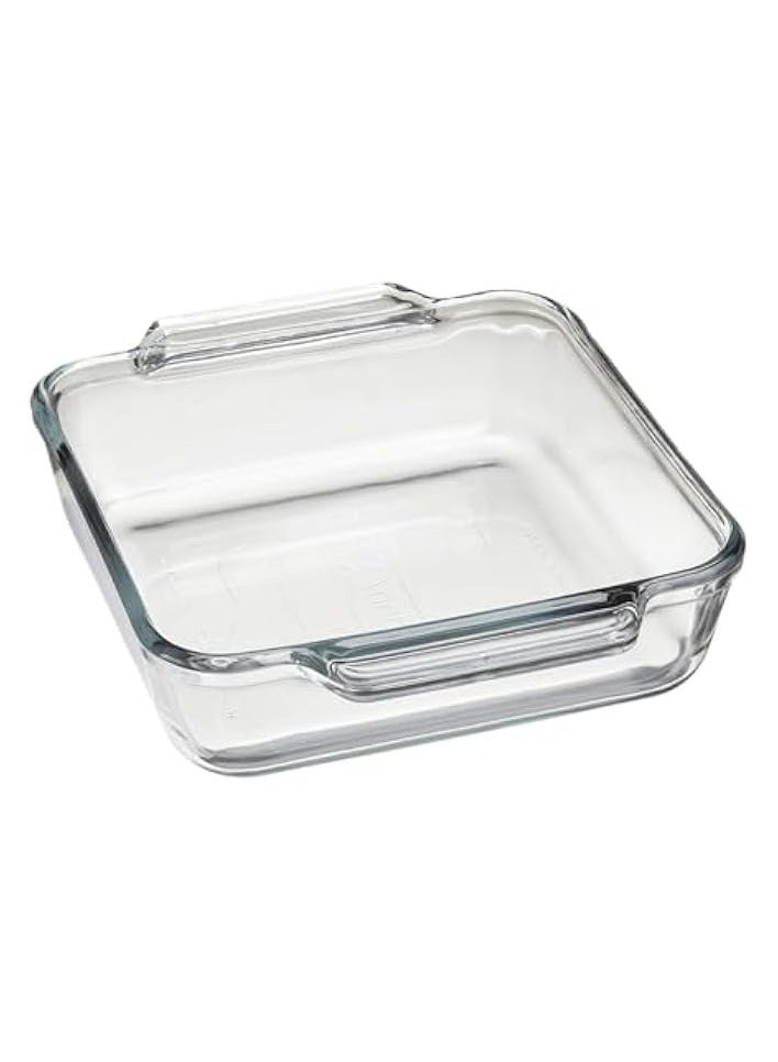 Basics Square Baking Dish, 2.0 Litre Tempered Glass