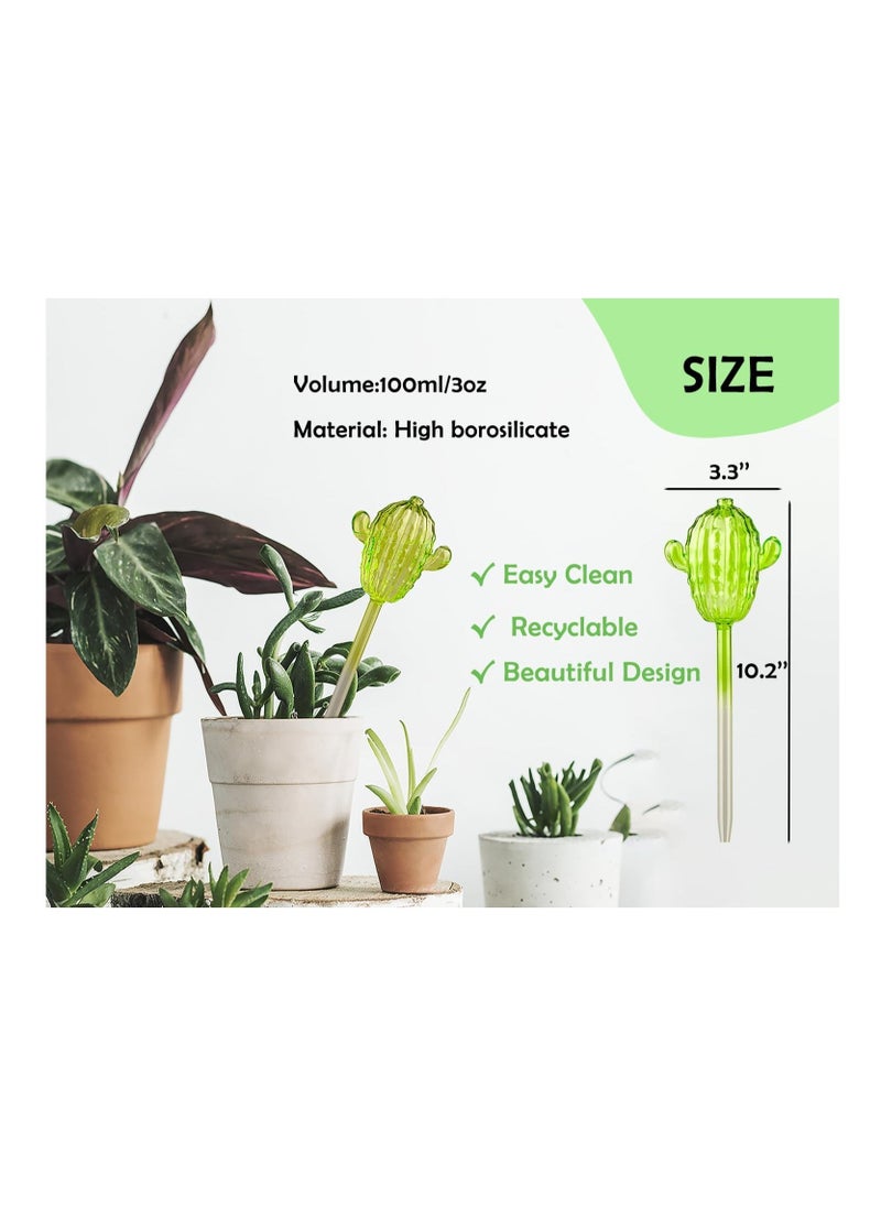 2Pcs Plant Watering Devices Self Watering Planter Insert Cactus Glass Plant Watering Bulbs Self Watering Bulbs for Vacation Water Bulbs Gifts for Plant Lovers