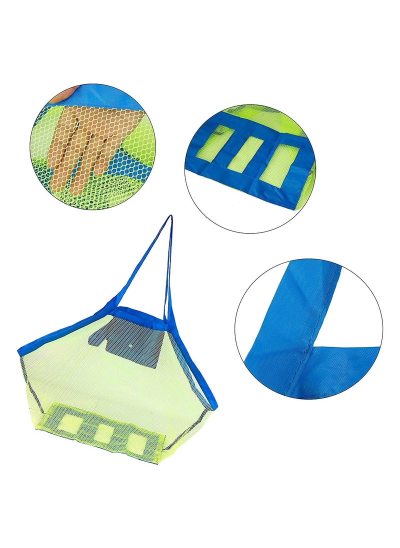 2 Pcs Mesh Beach Tote Bags Foldable Large Net Tote Bag Portable Kids Toys Storage Bags for Kids Sand Toys and Towel Stay Away from Sand and Water Pool and Beach Travel 45cm x 45cm