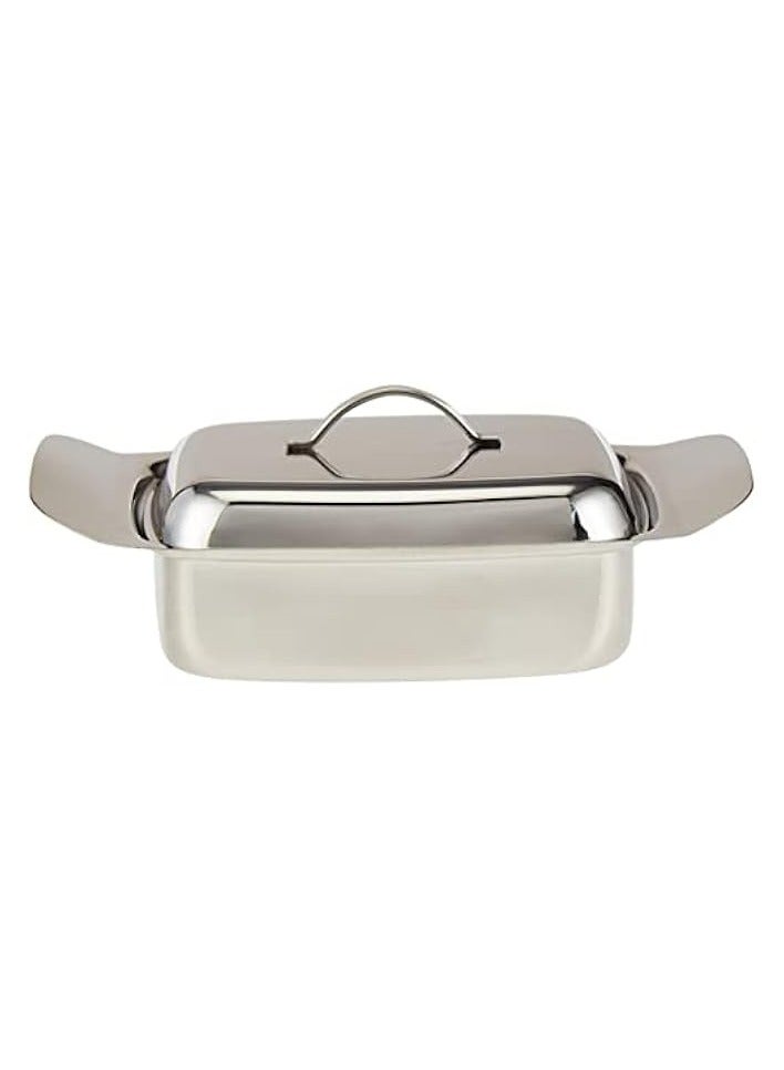 Stainless Steel Butter Dish with Lid, 19 cm x 12 cm x 5 cm, Silver, KTS034, Butter Dish , Ideal Butter Keeper