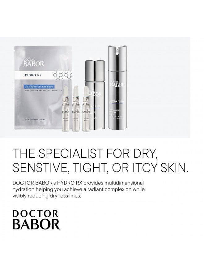 Babor DOCTOR HydroRX 3D Gel Eye Pads, Hyaluronic Acid Eye Treatment, Soothes and Moisturizes Under Eye Area to Combat Wrinkles and Fine Lines, Vegan