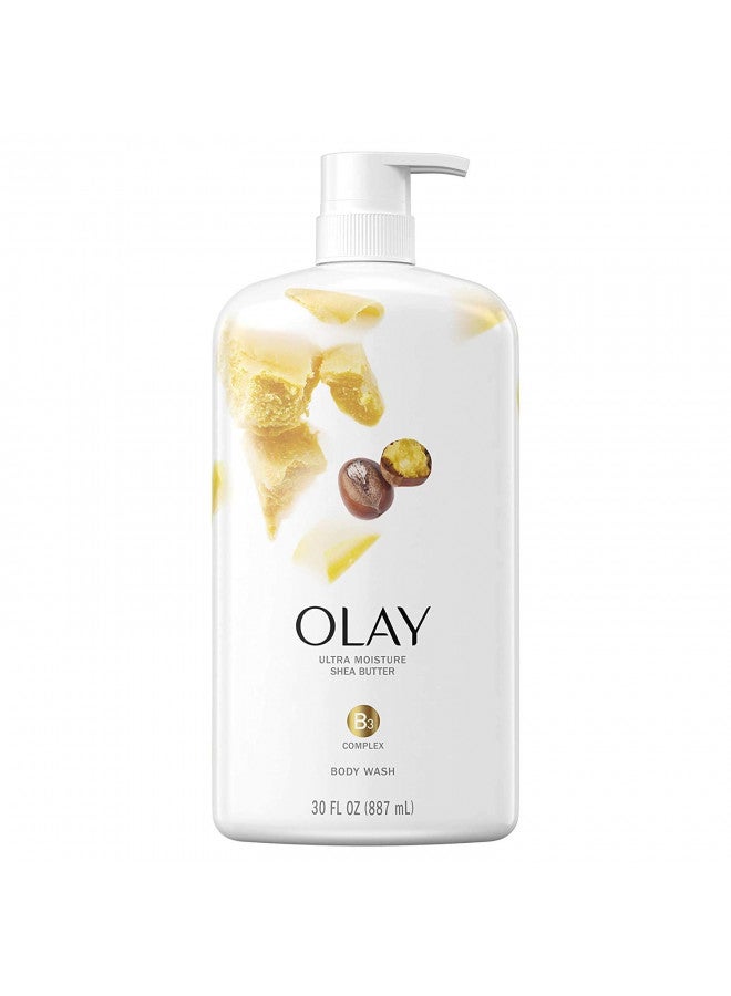 Olay Ultra Moisture Body Wash with Shea Butter, 30 fl oz (Pack of 4)