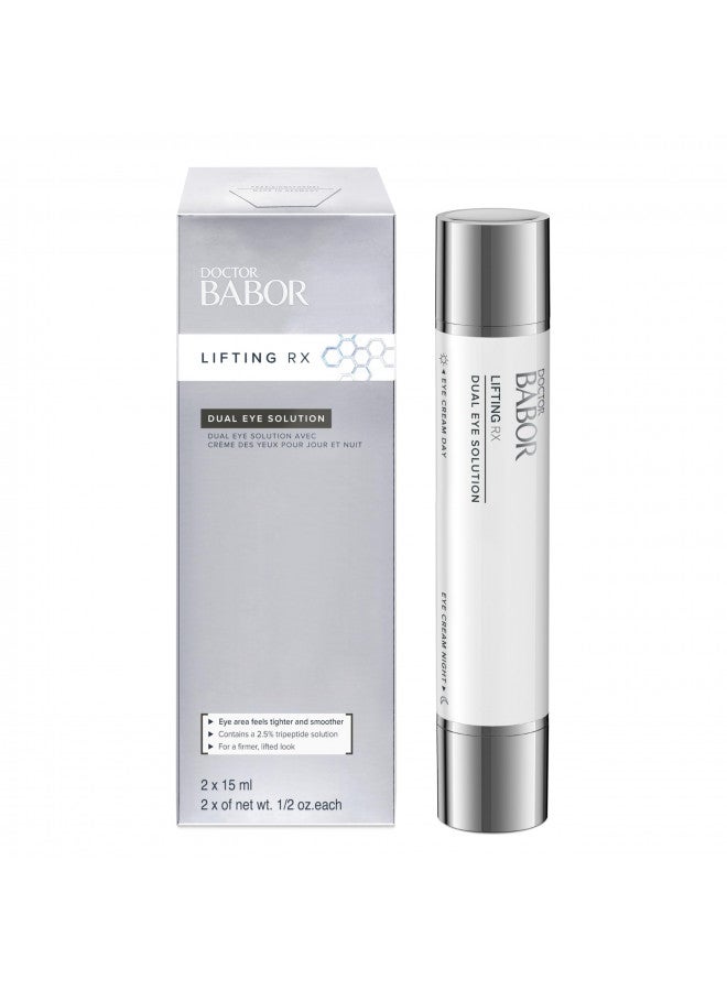 DOCTOR BABOR LIFTING RX Dual Eye Solution, Anti-Aging Day and Night Serum, to Reduce Wrinkles, Crow's Feet, and Dark Circles Under Eyes with Hydro-Filler and Re-Charge Complex, Fragrance Free