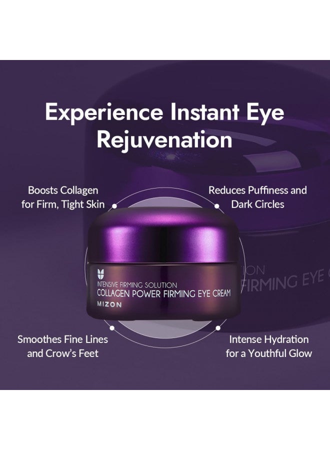 MIZON Collagen Power Firming Eye Cream, Collagen, Anti-wrinkle, elastin booster, Moisturizing, skin elasticity with Hyaluronic Acid. (25ml, 0.84 FL oz)