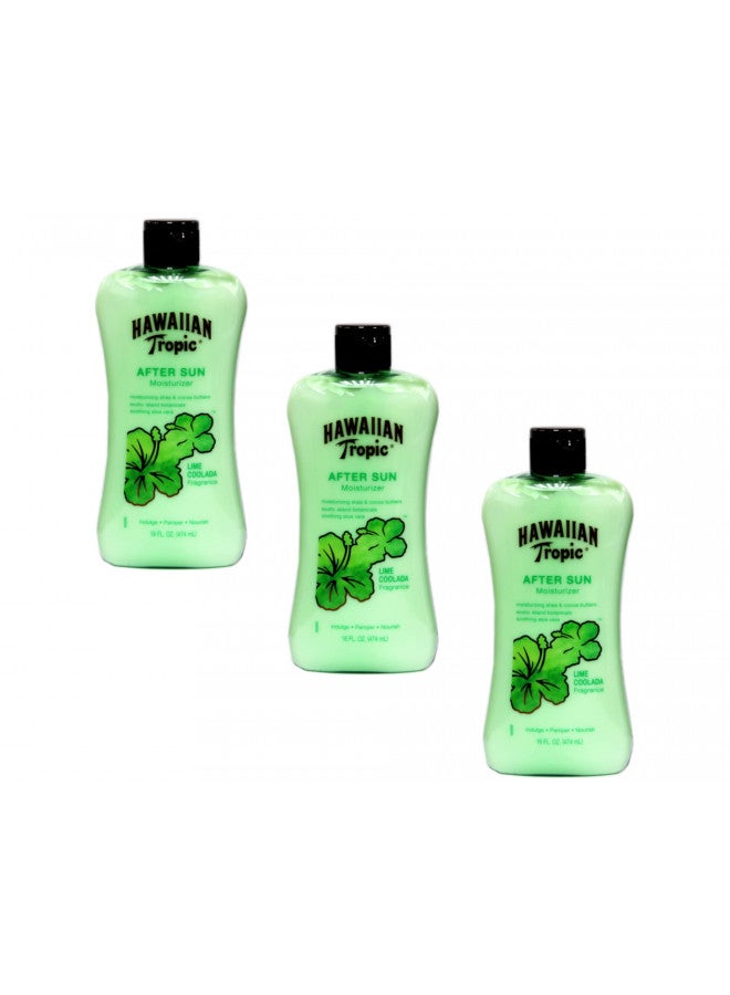 Hawaiian Tropic Lime Coolada Body Lotion and Daily Moisturizer After Sun, 16 Ounce - Pack of 3