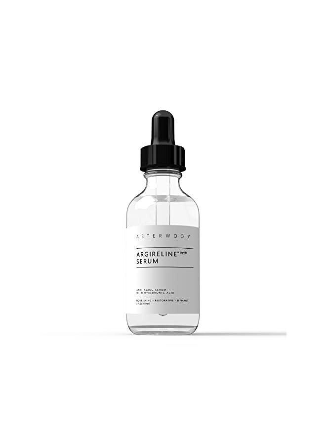 Asterwood Argireline Peptide w/Hyaluronic Acid Serum Face Care, Anti Wrinkle Face Serum, Dark Spot Remover & Face Brightening Serum, Facial Skin Care Products, 2 oz Glass Bottle