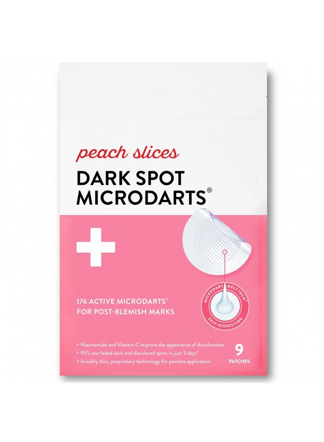 Peach Slices Dark Spot MicroDarts | For Dark Spots, Post-Blemish Redness, & Hyperpigmentation | Self-Dissolving | Niacinamide, Vitamin C, Hyaluronic Acid, and Cica | Vegan | Cruelty Free | 9 Patches