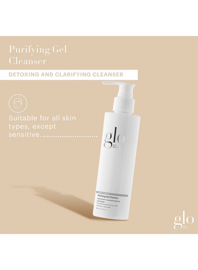 Glo Skin Beauty Purifying Gel Cleanser - Salicylic Acid Face Wash Targets Clogged Pores, Excess Oil & Breakouts - Gently Exfoliates and Minimizes the Appearance of Fine Lines