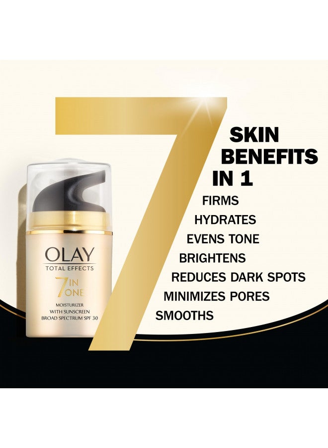 Facial Moisturizing Lotion SPF 30 by Olay Total Effects for Dry Skin, 7 Benefits including Minimize Pores, Anti-Aging, 1.7 oz