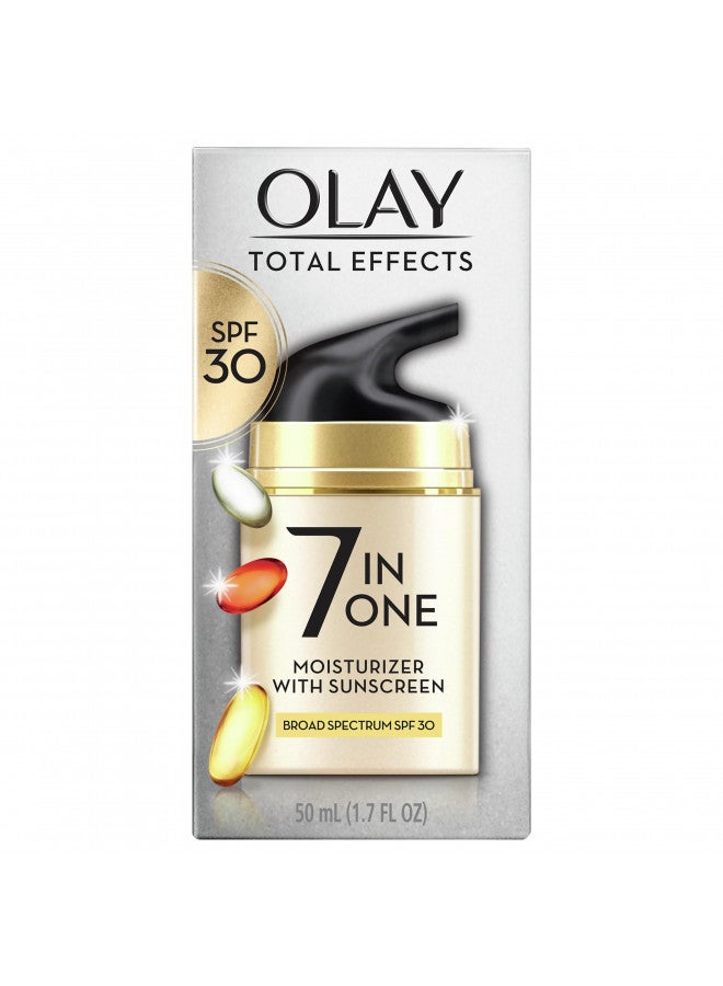 Facial Moisturizing Lotion SPF 30 by Olay Total Effects for Dry Skin, 7 Benefits including Minimize Pores, Anti-Aging, 1.7 oz