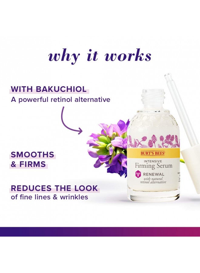 Burt's Bees Renewal Intensive Firming Serum with Bakuchiol Natural Retinol Alternative 1 ounce (Packaging May Vary)